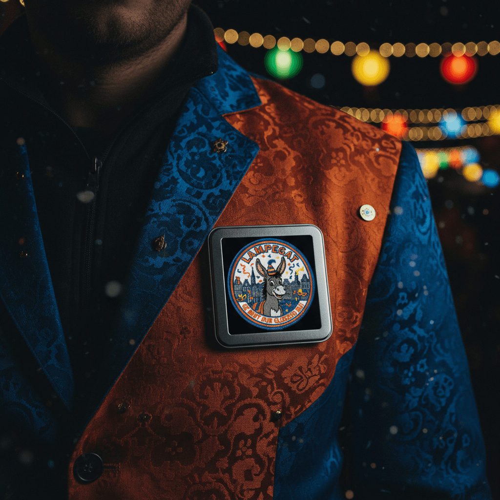 NAAISTREEK embleem 's nachts